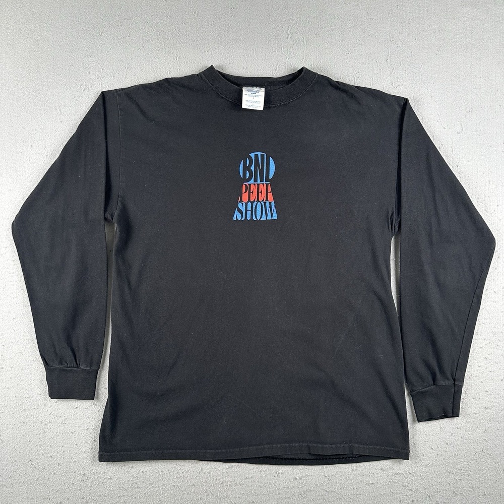 Vtg Y2K Barenaked Ladies Shirt Men's Large Black Long Sleeve Peepshow Tour 2003